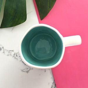 Rae Dunn Typewriter Dream Teal Interior Mug Cup